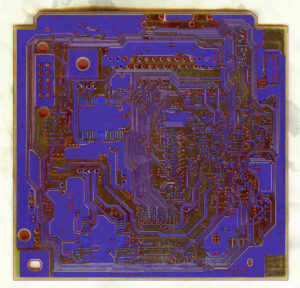 Processing Reverse Engineering PCB Board Data which has been collected through desolder components off the printed circuit board, and scrub the solder mask layer off the top and bottom layer to get the circuitry pattern fully exposed