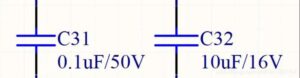 How to specify capacitor on the cloned Electronic PCB Board Schematic Diagram